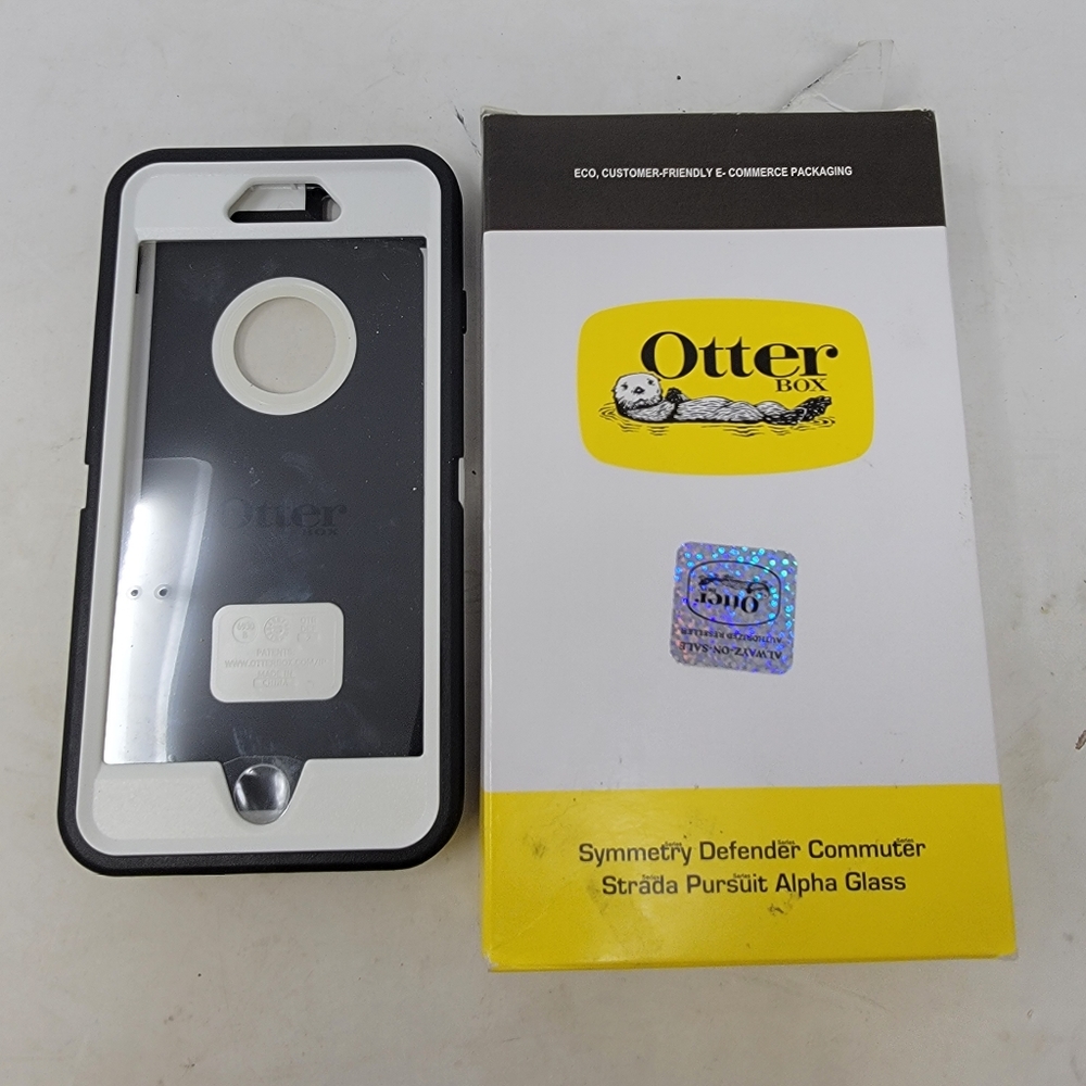 Otterbox Defender Iphone 6/6s Black White Phone Case